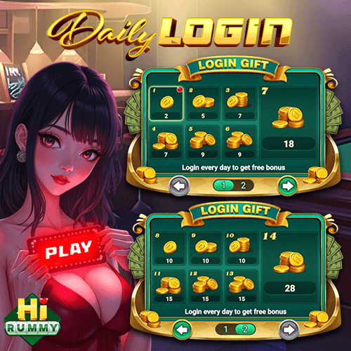 HiRummy Daily login 500 x 500